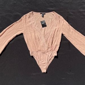Woman’s Deep-V Lace Bodysuit